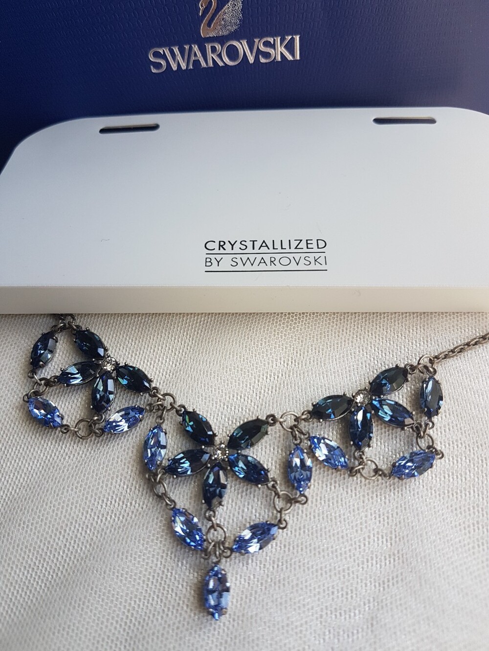 Swarovski Crystallized Blue Necklace NWT